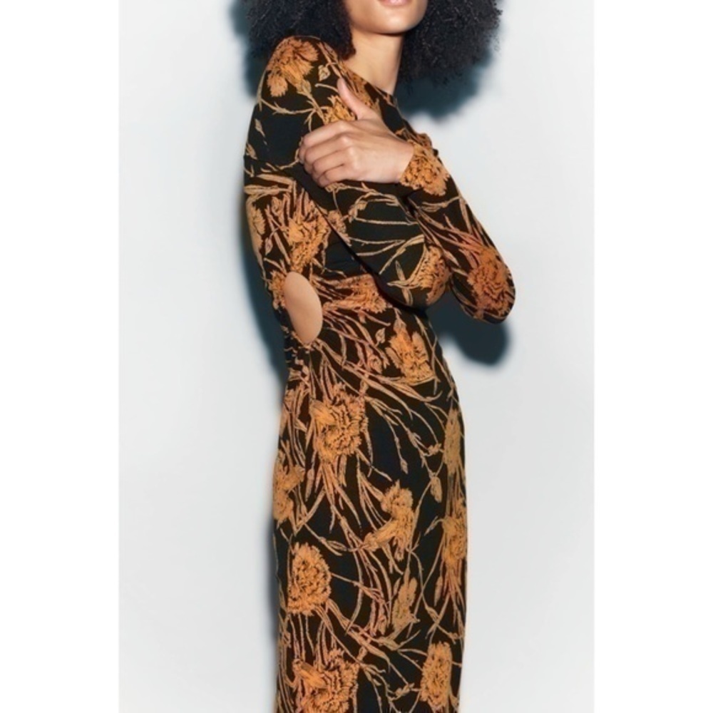 ZARA cut out jacquard dress - Picture 10 of 13